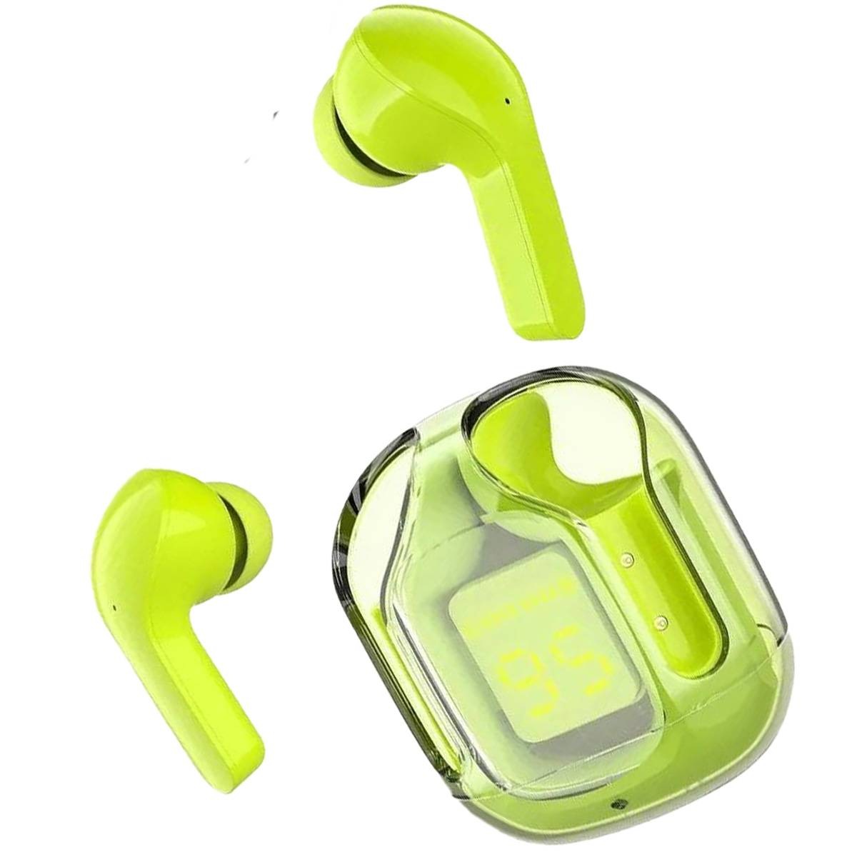 Air 31 TWS Wireless Earbuds – Transparent Bluetooth Earbuds, Airpods Style, Noise-Canceling, Premium Sound Quality with Free Pouch & Lanyard